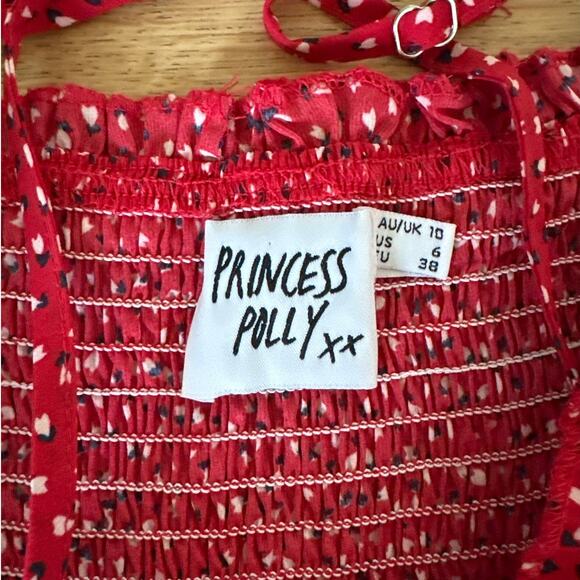 Princess Polly - Love Birds Mini Dress in Red & White - Picture 3 of 6